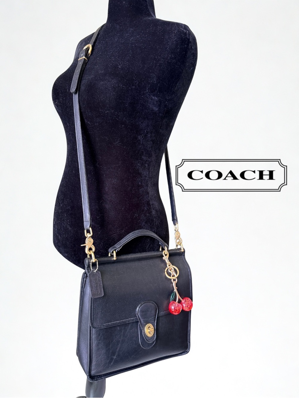 Coach Black Willis Leather Top-Handle Satchel